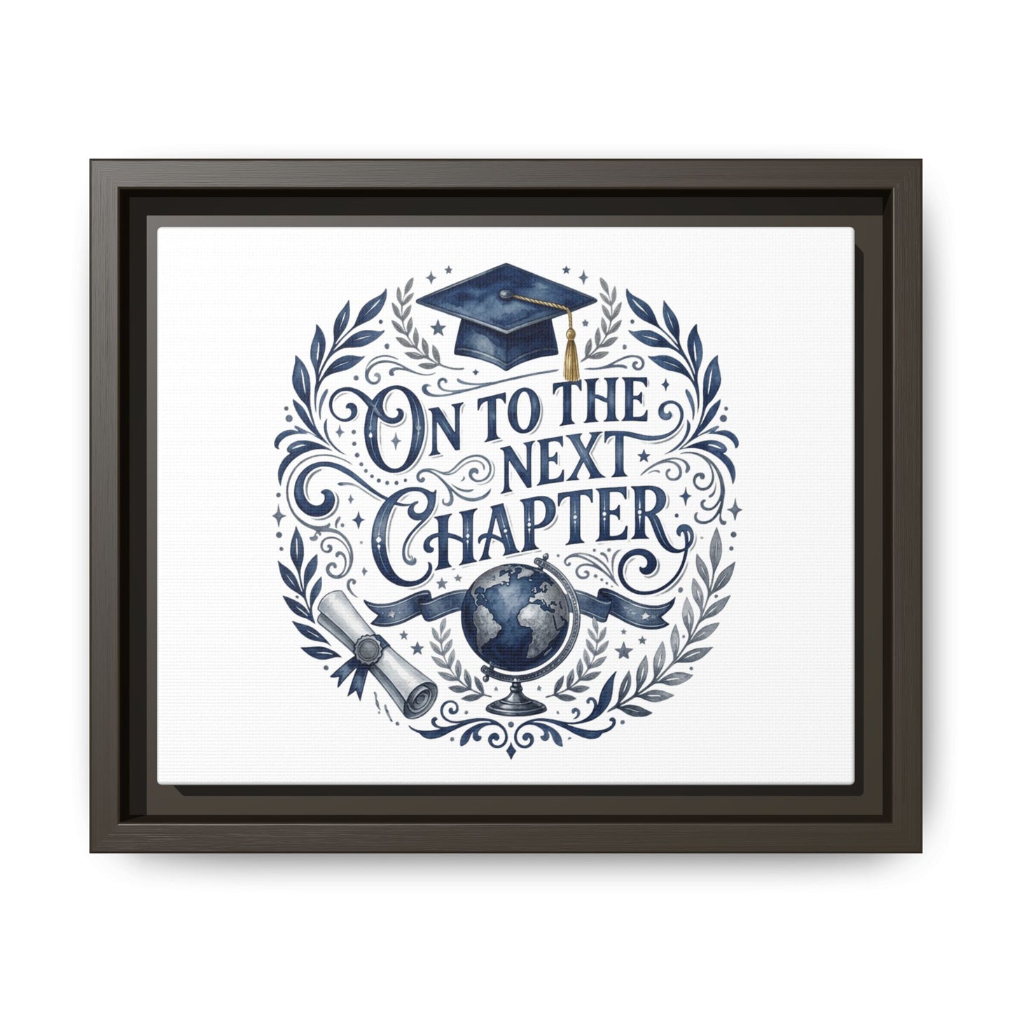 On to the Next Chapter Framed Canvas – Graduation Wall Art