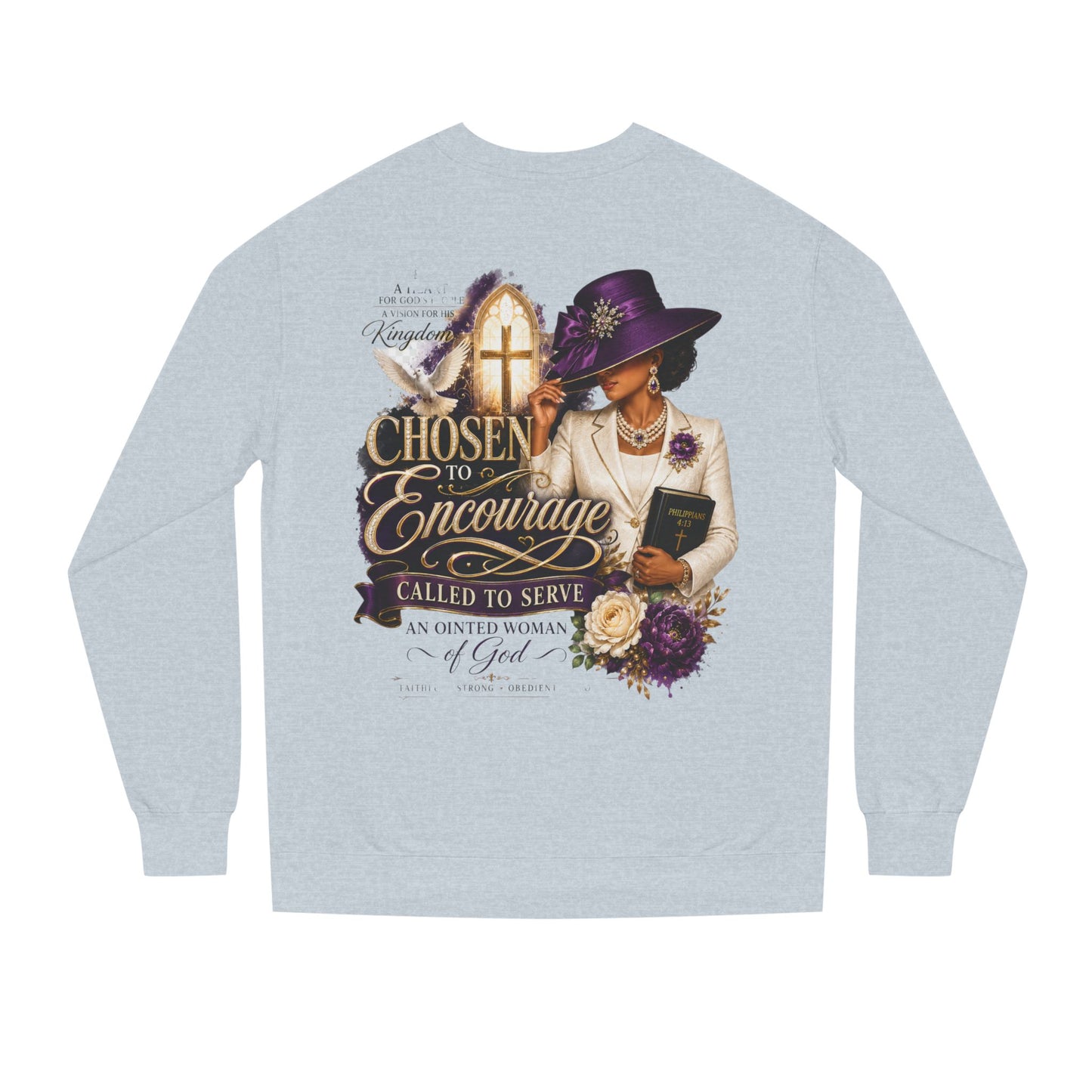 Christian Women's 'Chosen to Encourage' Sweatshirt – Faith-Based Encourager Design