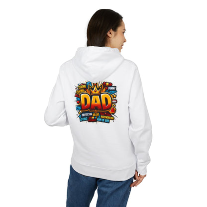 Dad Graphic Hoodie – Colorful ‘DAD’ Crown Design, Funny Loving Protector Gift for Father’s Day