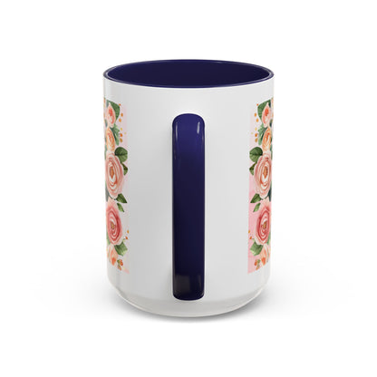 Mom Floral Accent Coffee Mug – Pink Mother's Day Gift (11/15oz)