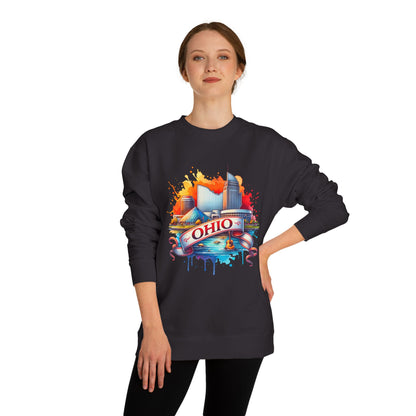Ohio Skyline Crewneck Sweatshirt – Colorful Cityscape Graphic
