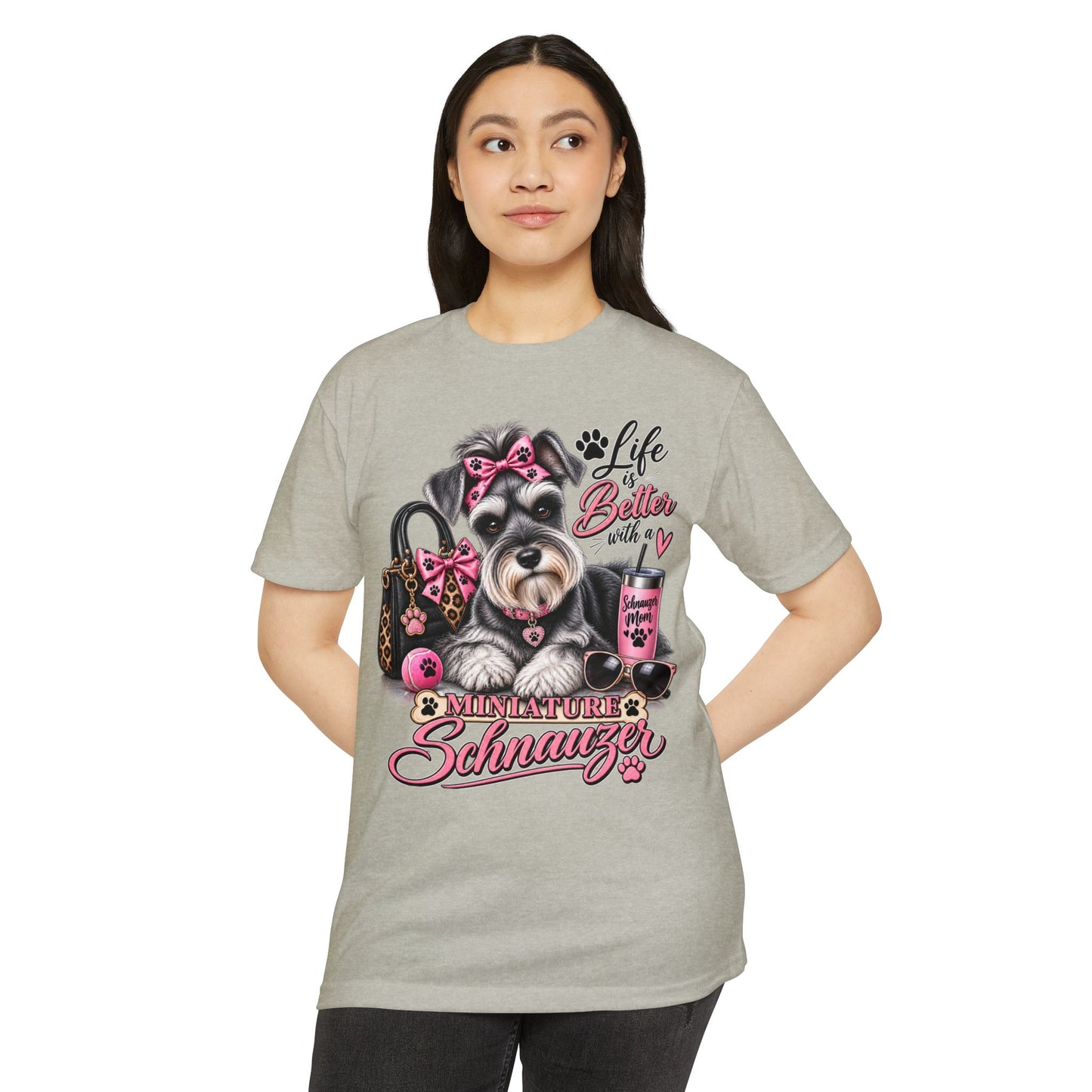 Miniature Schnauzer T-Shirt — "Life’s Better with a Miniature Schnauzer" Cute Dog Tee