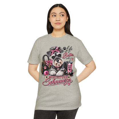 Miniature Schnauzer T-Shirt — "Life’s Better with a Miniature Schnauzer" Cute Dog Tee