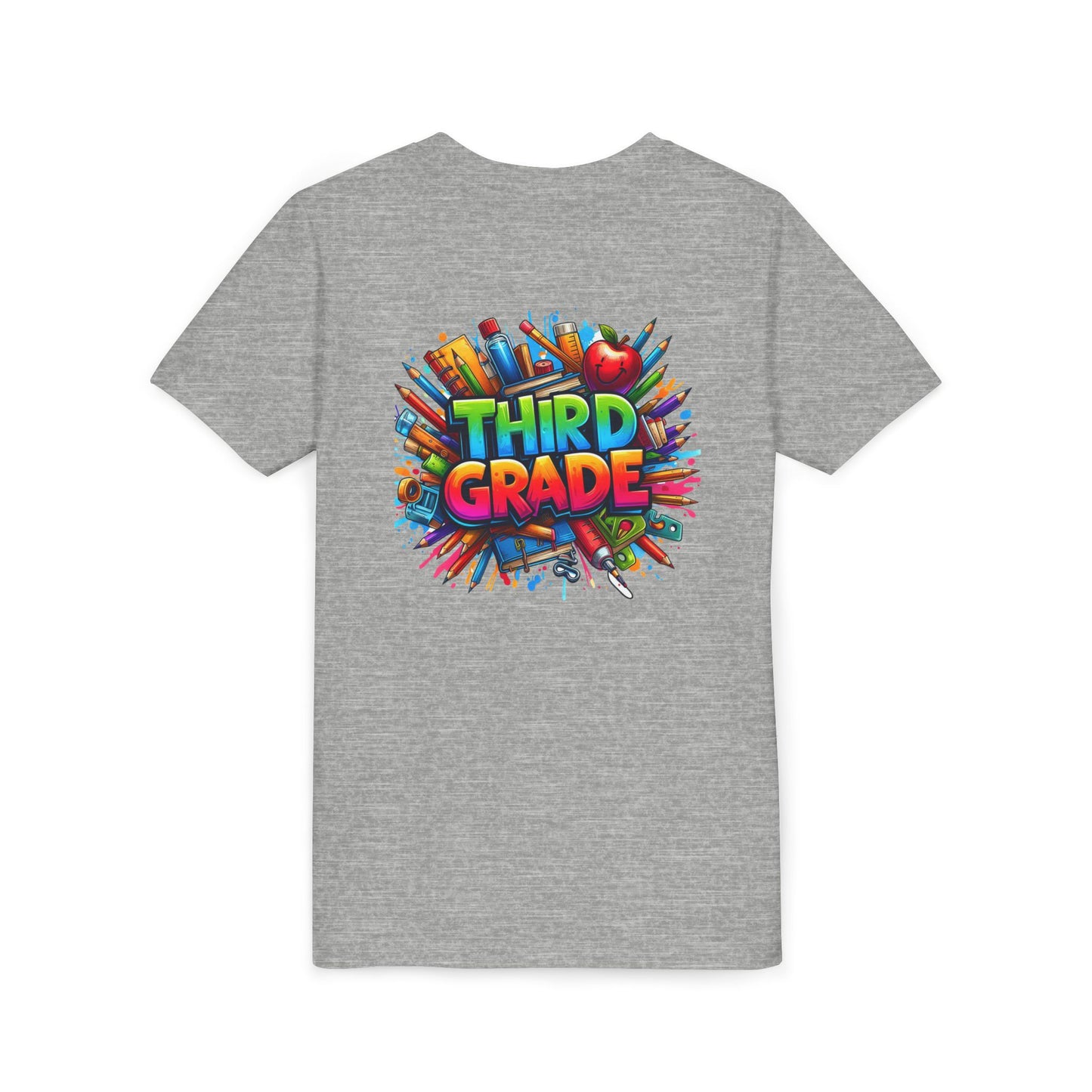 Third Grade Kids' T-Shirt – Colorful School Supplies Back-to-School Tee