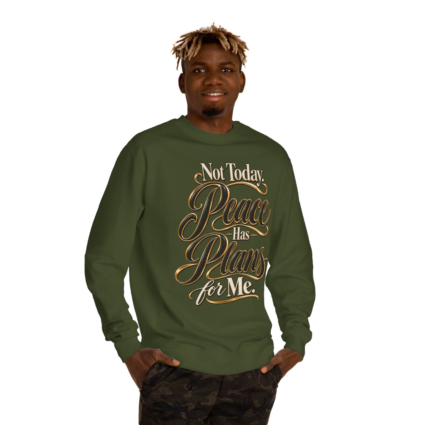 Peace Over Plans Sweatshirt — "Not Today Peace Has Plans for Me" Crewneck