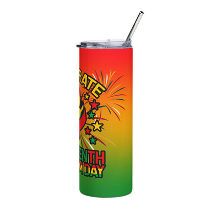 Juneteenth Celebration Stainless Steel Tumbler — 20oz Freedom Day Travel Cup
