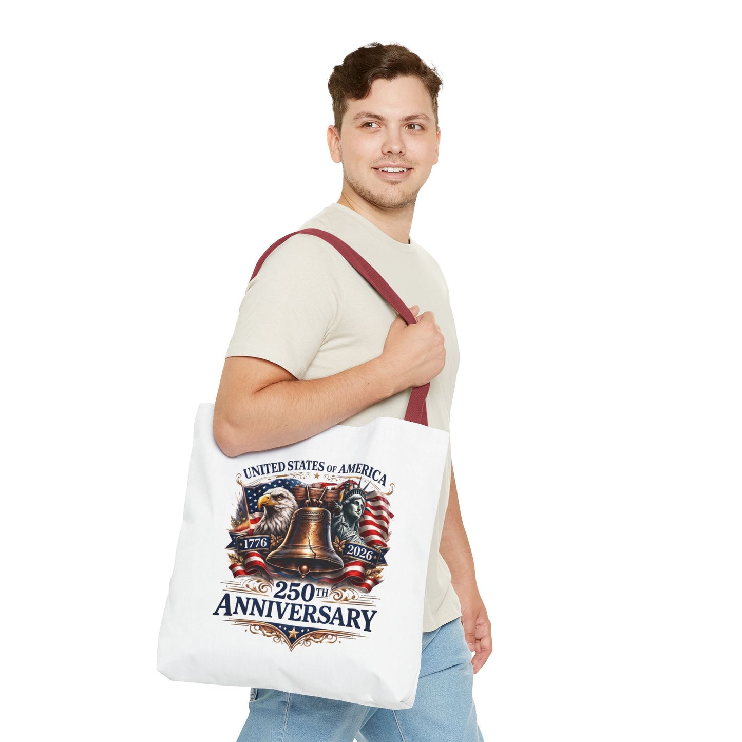 Anniversary Tote Bag — "United States of America 250th Anniversary" Liberty Bell Design