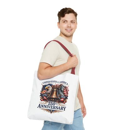 Anniversary Tote Bag — "United States of America 250th Anniversary" Liberty Bell Design