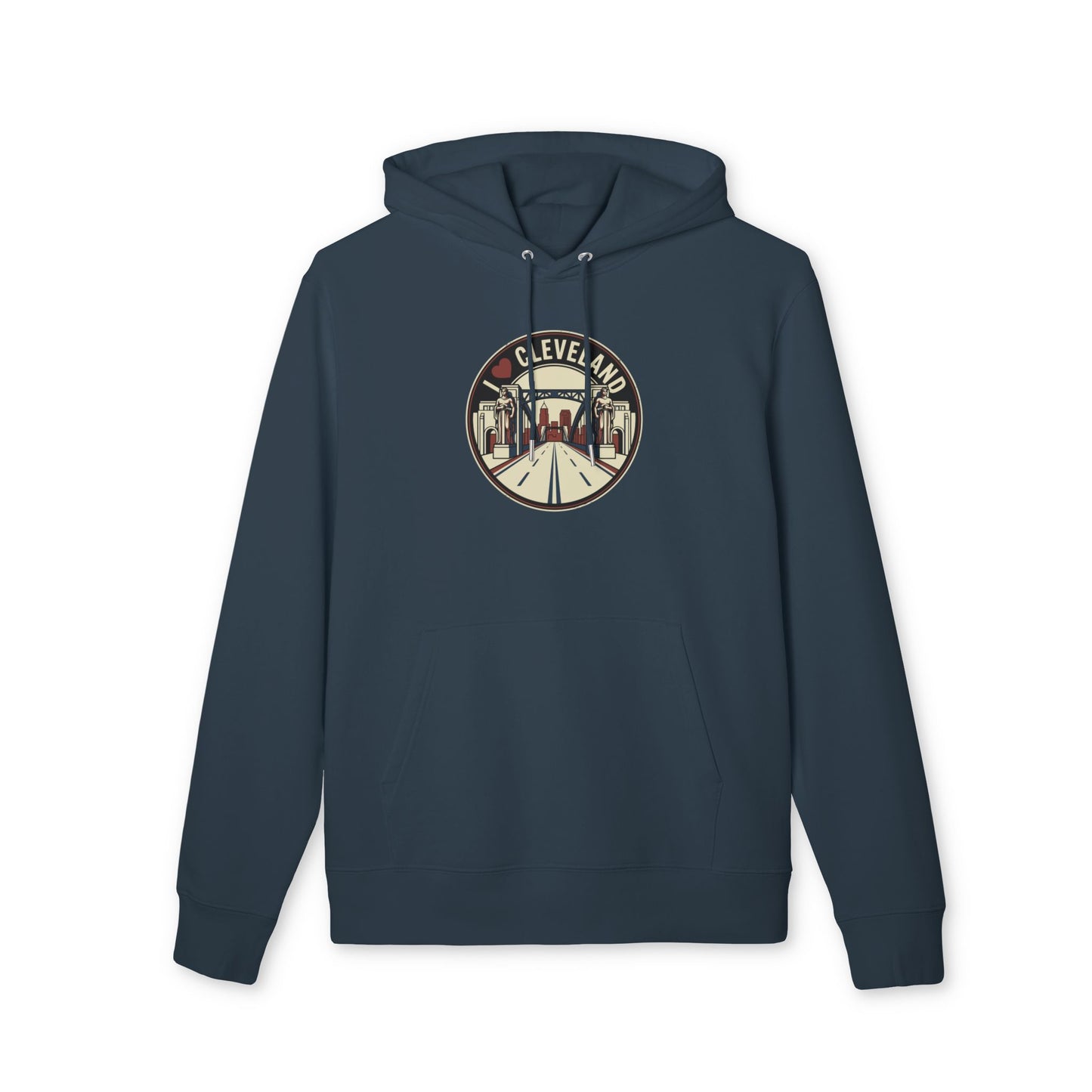 Cleveland Cityscape Hoodie – Retro Road Emblem