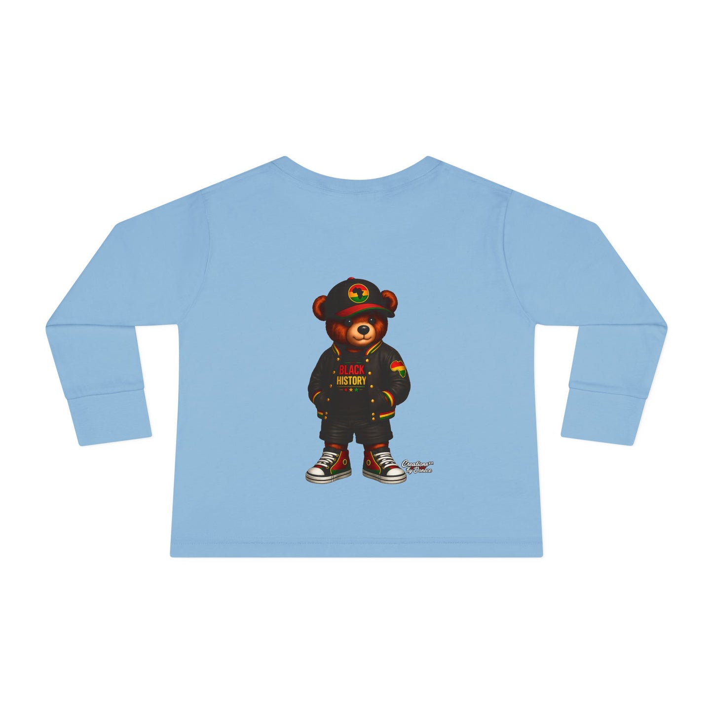 Cool Teddy Bear Toddler Long Sleeve Tee — Urban Streetwear Kids Shirt