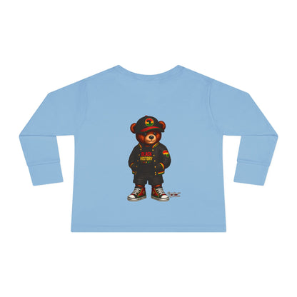Cool Teddy Bear Toddler Long Sleeve Tee — Urban Streetwear Kids Shirt