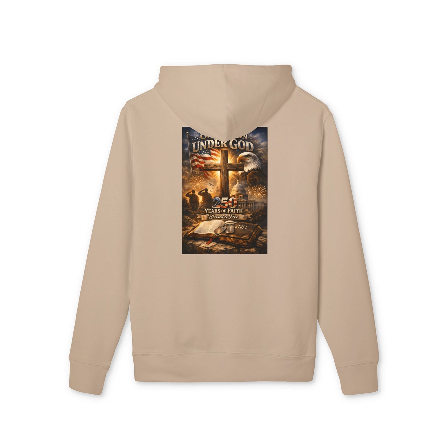 Under God Cross Hoodie — Christian Faith Inspirational Pullover
