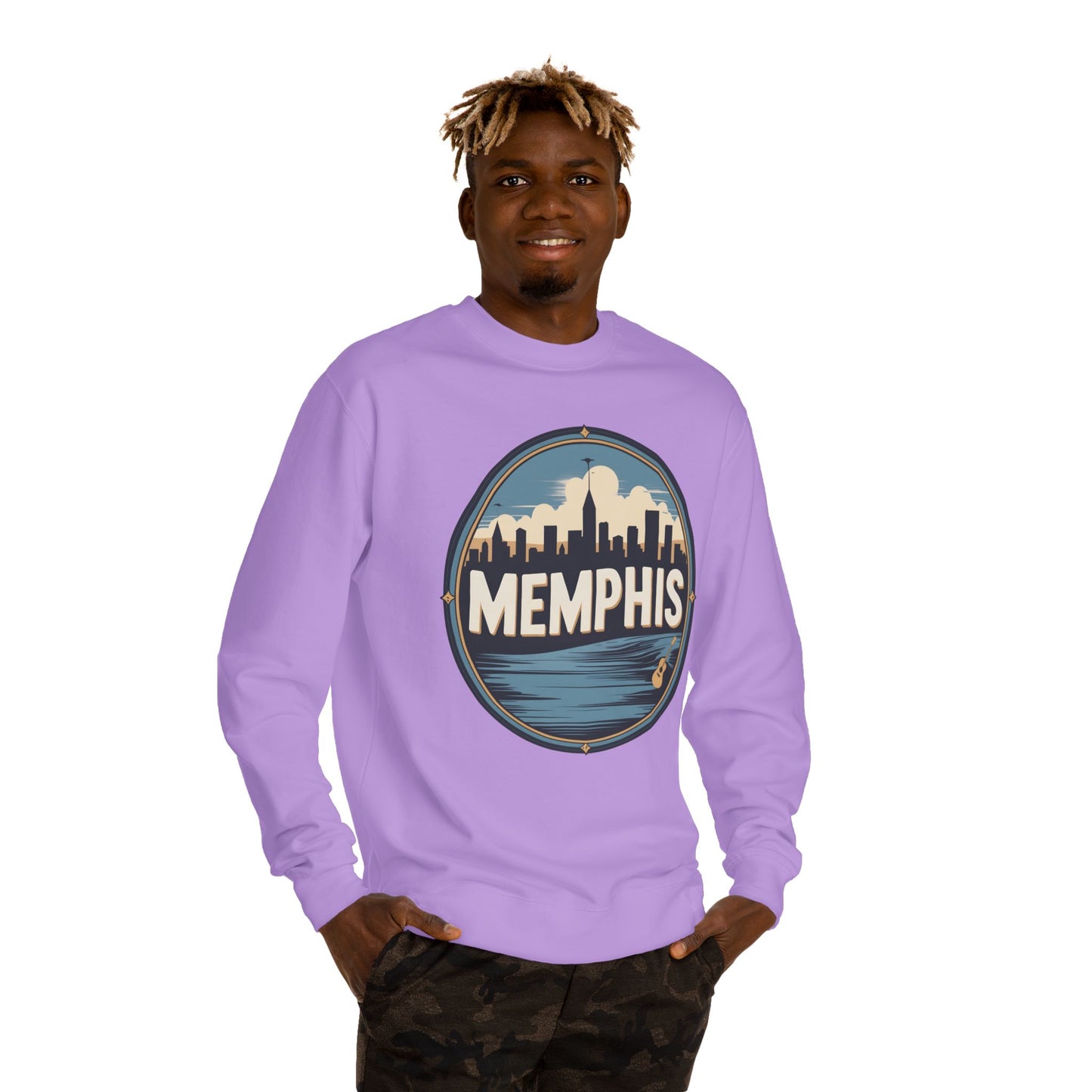 Memphis Skyline Crewneck Sweatshirt — Retro Cityscape Pullover