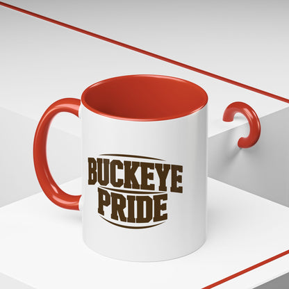 Buckeye Pride Accent Coffee Mug — School Spirit Ceramic Mug