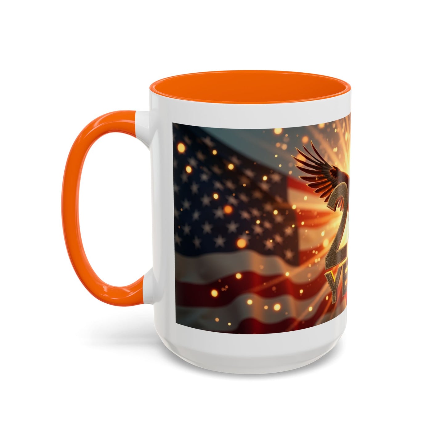 250 Years Commemorative Coffee Mug — Patriotic Eagle & American Flag Accent (11/15oz)