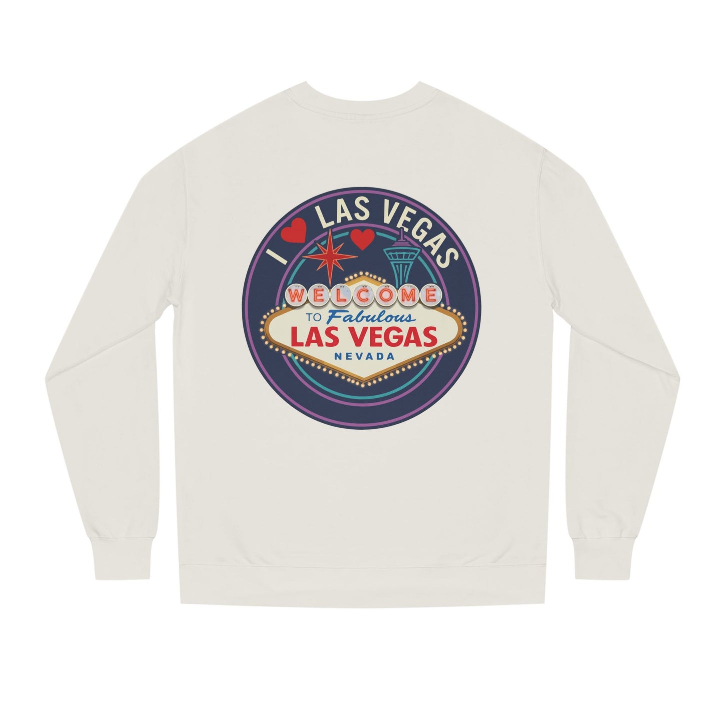 Las Vegas Welcome Sign Sweatshirt – Retro "I  Las Vegas" Crewneck