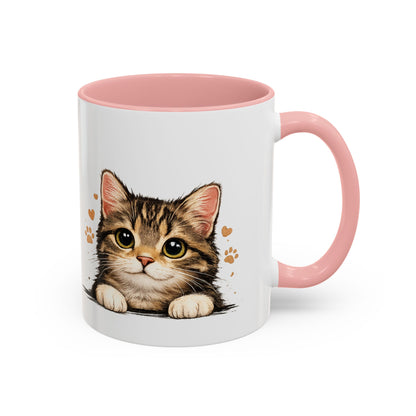 Cat Mug — "Crazy Cat Lady" Cute Kitten Accent Coffee Mug (11/15 oz)