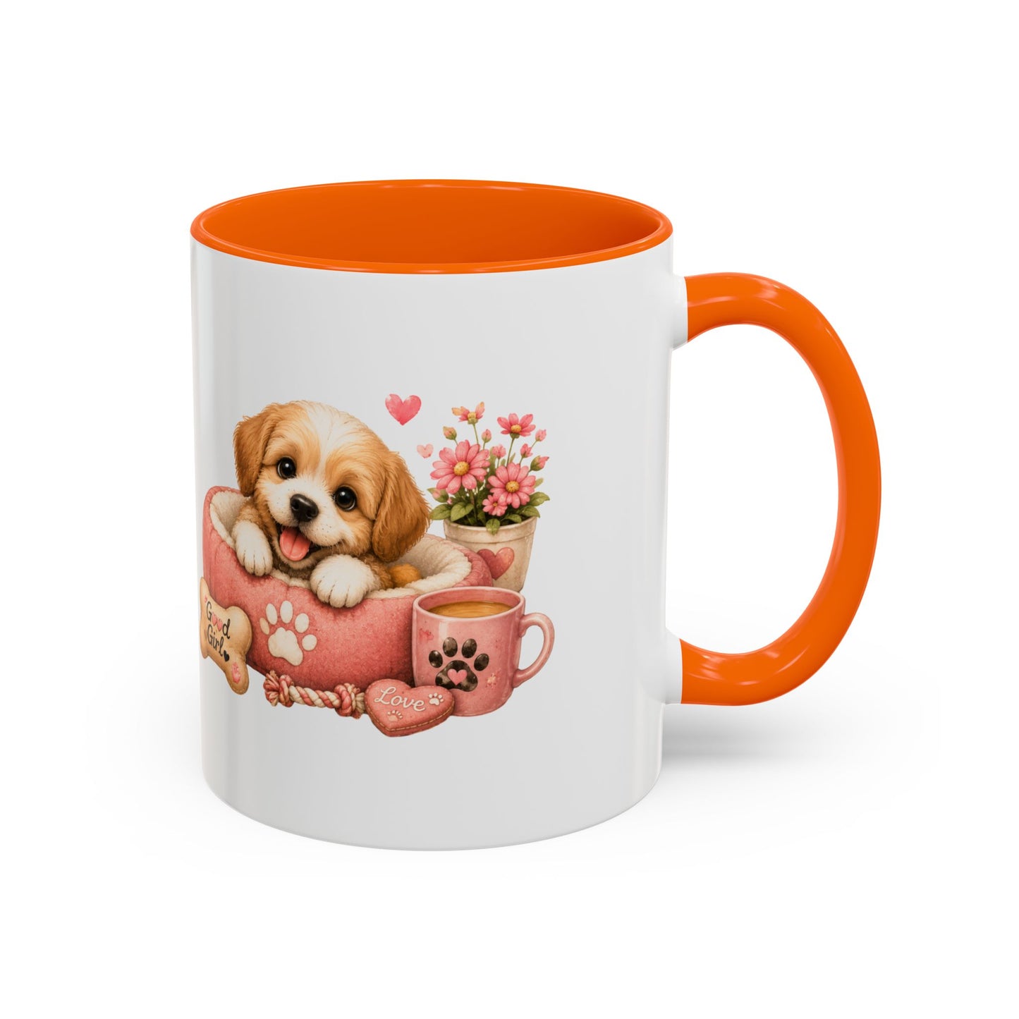 Cute Puppy Coffee Mug — Adorable 'Good Girl' Dog Design, Accent 11/15oz