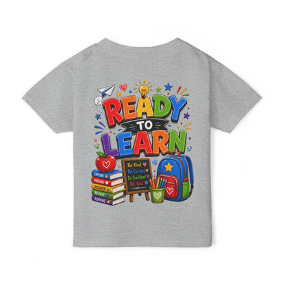 Toddler T-Shirt — "Ready to Learn" Colorful Back-to-School Design