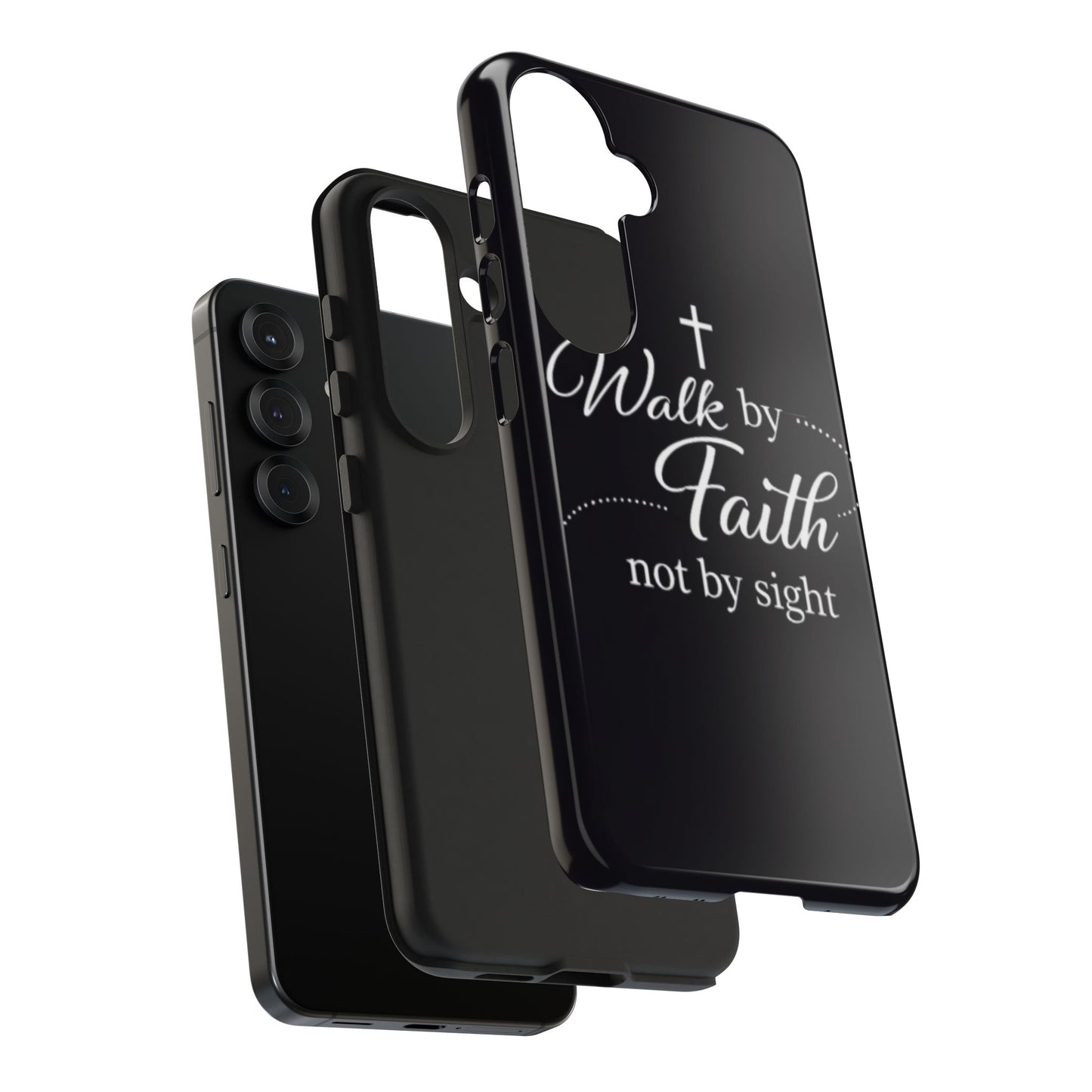 Walk by Faith Tough Phone Case – Christian Inspirational Scripture Design