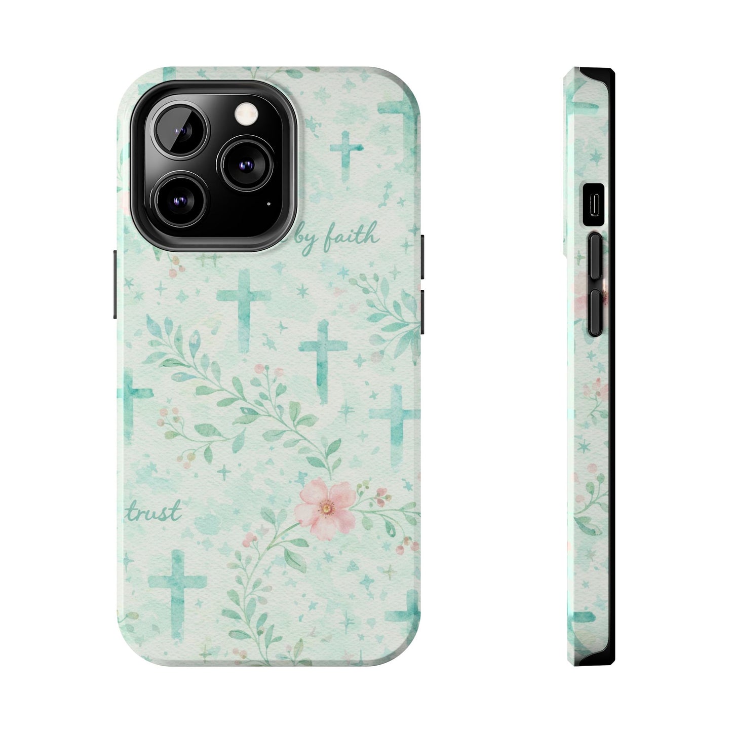 Walk By Faith Phone Case | Christian floral iPhone Case