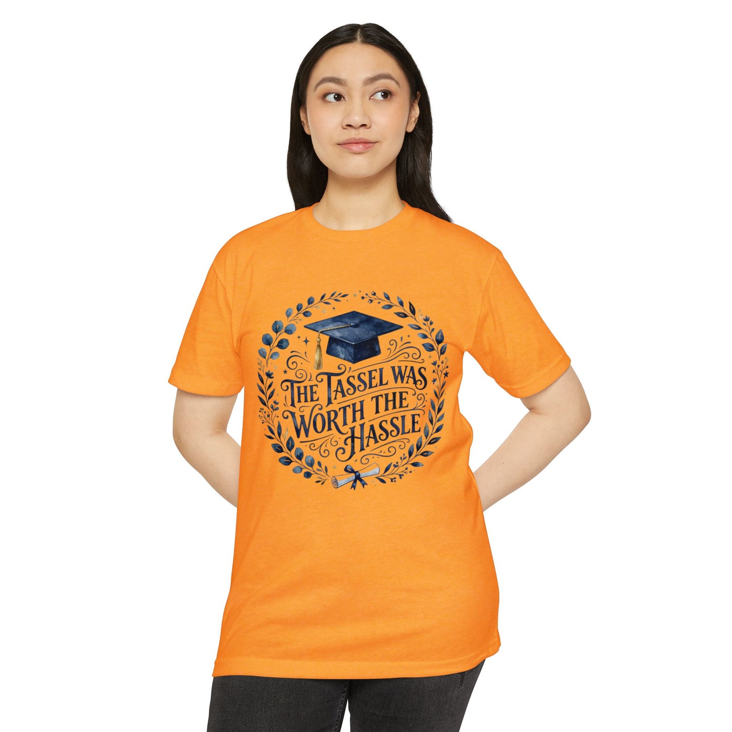 Graduation Tee — "The Tassel Was Worth the Hassle" Cap & Wreath