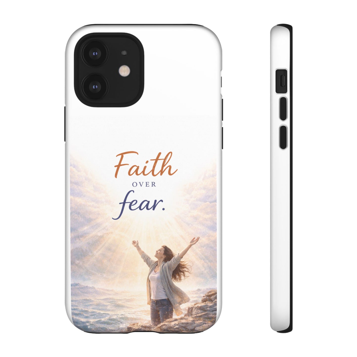 Faith Over Fear Phone Case — Inspirational Christian iPhone Cover