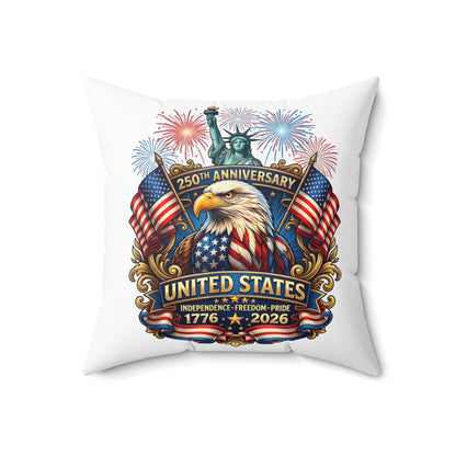 United States 250th Anniversary Eagle Throw Pillow — 1776–2026 Patriotic Decorative Pillow