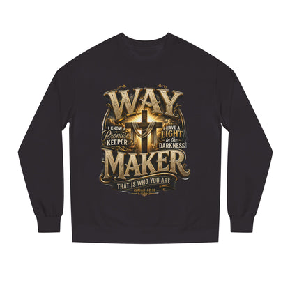 Way Maker Christian Sweatshirt — 'I Serve a Way Maker' Inspirational Crewneck