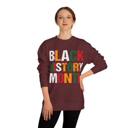 Black History Month Sweatshirt — Bold Retro Block Letter Crewneck
