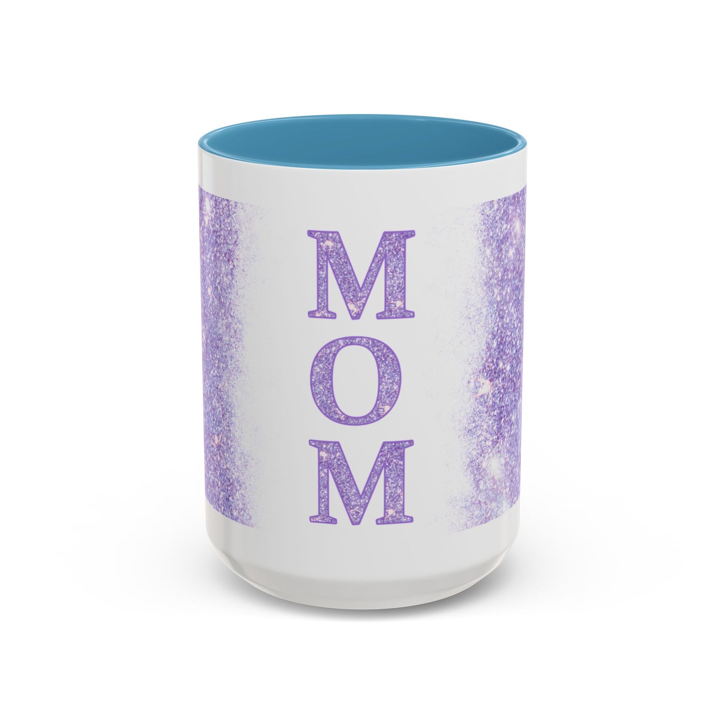 Mom Glitter Accent Coffee Mug – Purple Sparkle Mother's Day Gift (11/15oz)