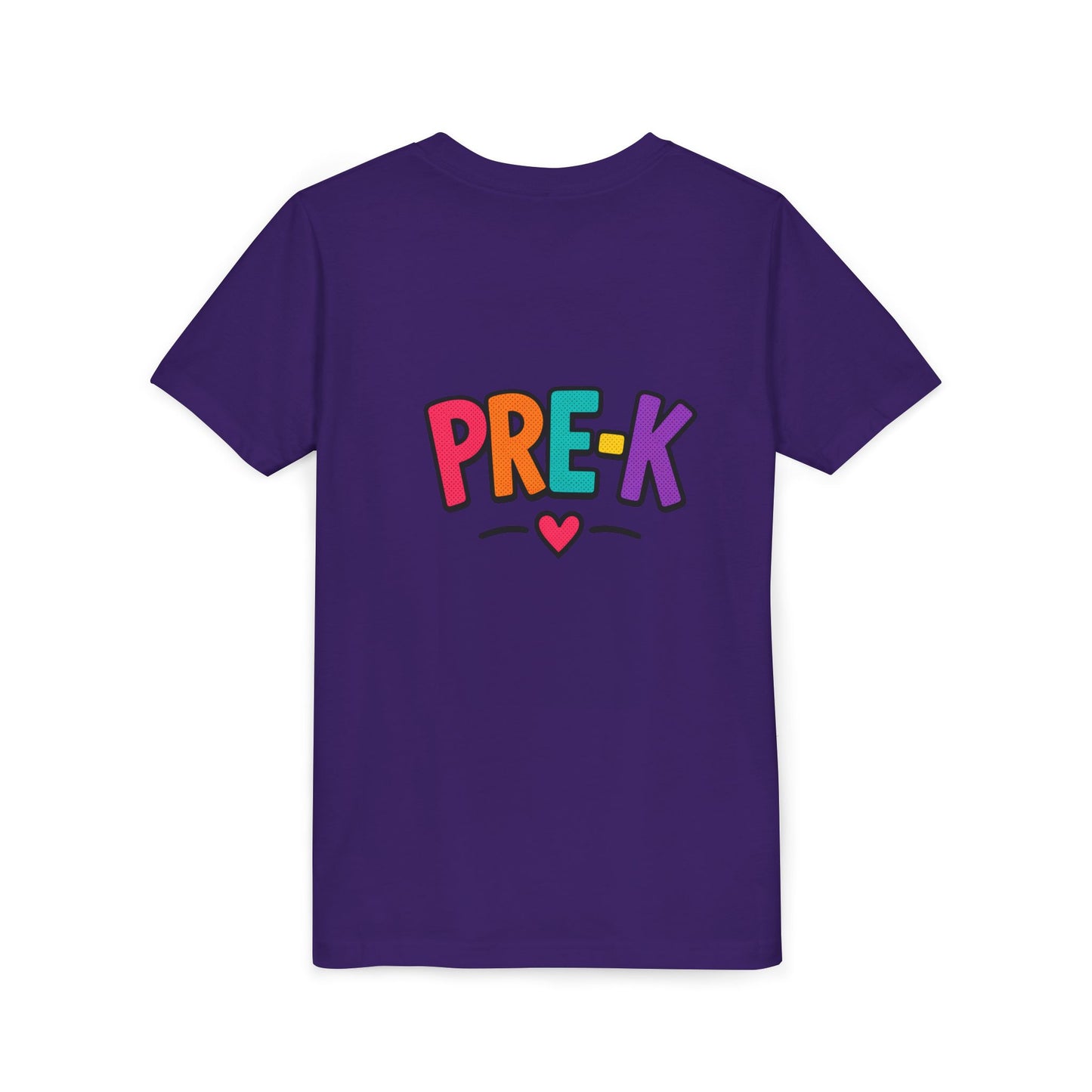 Pre-K Kids Tee — Colorful Heart Preschool Shirt for Boys & Girls