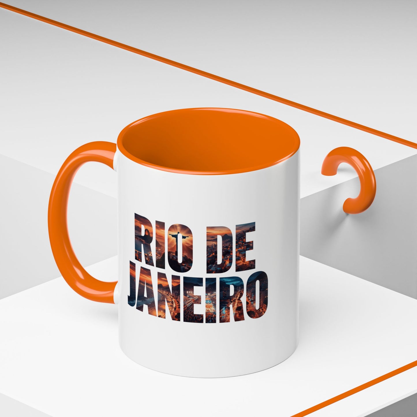 Rio de Janeiro Accent Coffee Mug — Scenic Typography Coffee Mug (11/15oz)