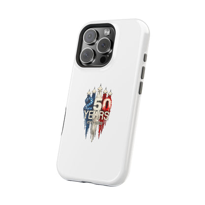 50 Years Patriotic iPhone Case — American Flag Anniversary Magnetic Impact-Resistant Case