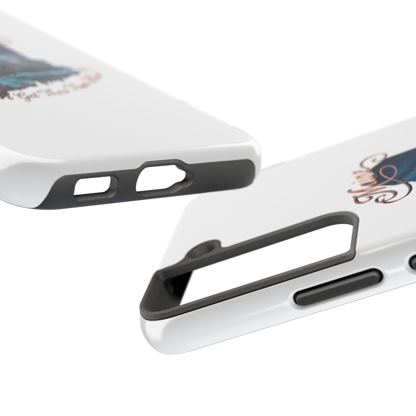 Maine Lighthouse Tough Phone Case — "Can't Get There From Here" State Silhouette