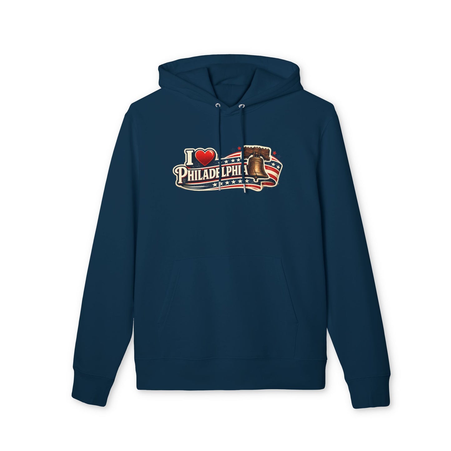 I  Philadelphia Hoodie — Vintage Liberty Bell & American Flag Sweatshirt