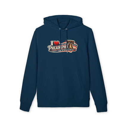 I  Philadelphia Hoodie — Vintage Liberty Bell & American Flag Sweatshirt