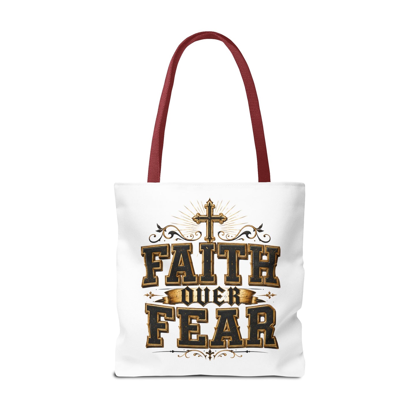 Faith Over Fear Tote Bag — Inspirational Christian Canvas Tote