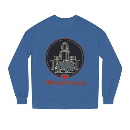 I  Buffalo Sweatshirt — Buffalo Skyline & Bison Graphic Crewneck