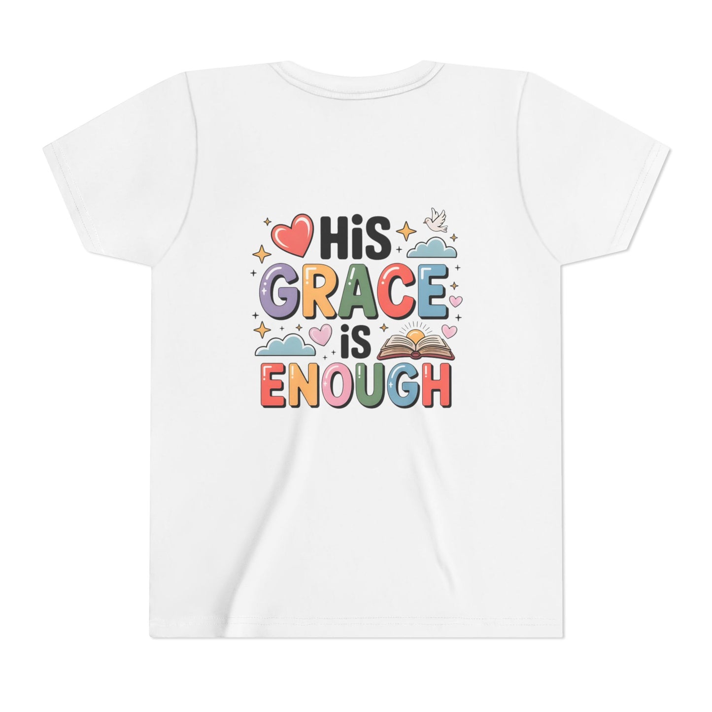 His Grace Is Enough Youth Tee — Christian Kids Inspirational Shirt