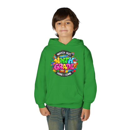 Kids' 4th Grade Hoodie – "Watch Out 4th Grade Here I Come" Colorful Back-to-School Sweatshirt