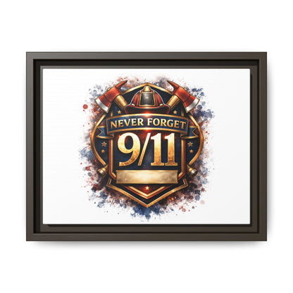 Framed Matte Canvas — 'Never Forget 9/11' Memorial Wall Art