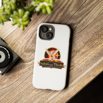 Wisdom and Theology Phone Case — Christian Dove & Cross Protective Tough Case