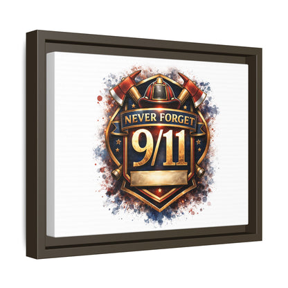 Framed Matte Canvas — 'Never Forget 9/11' Memorial Wall Art