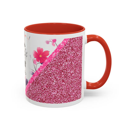 Mom Forever Coffee Mug — "Where Love Always Shines and Truly Never Ends" Floral Accent