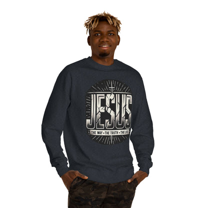 Jesus Faith Crewneck Sweatshirt – "Jesus: The Way • The Truth • The Life" Christian Pullover