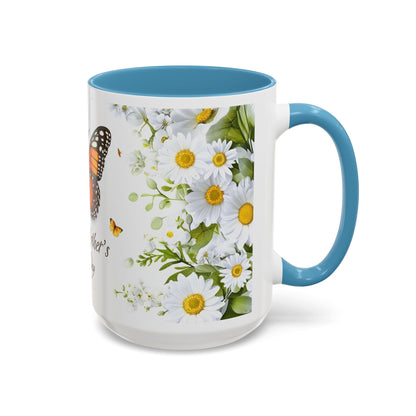 Mother's Day Butterfly Coffee Mug – 'Happy Mother's Day' Floral Accent Mug