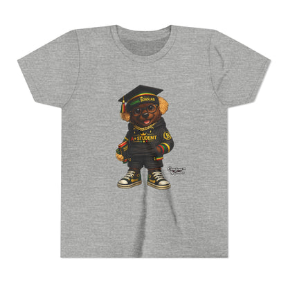 Youth Tee — Scholar Student Bear Graduation Graphic