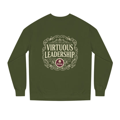 Virtuous Leadership Sweatshirt — Vintage Crest Crewneck for Church Leaders