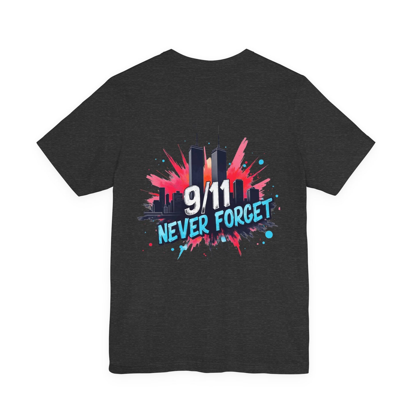 9/11 Never Forget T-Shirt — Patriotic Memorial Tee with Twin Towers Graphic